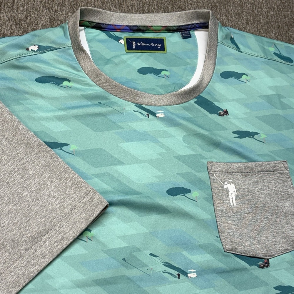 William Murray T Shirt Mens M‎ Pocket Stretch Golf Performance Tee